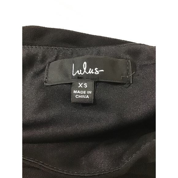 LULU'S XS Divine Charm Black Pleated One-Shoulder Asymmetric Maxi Dress NEW B104 - Picture 7 of 9